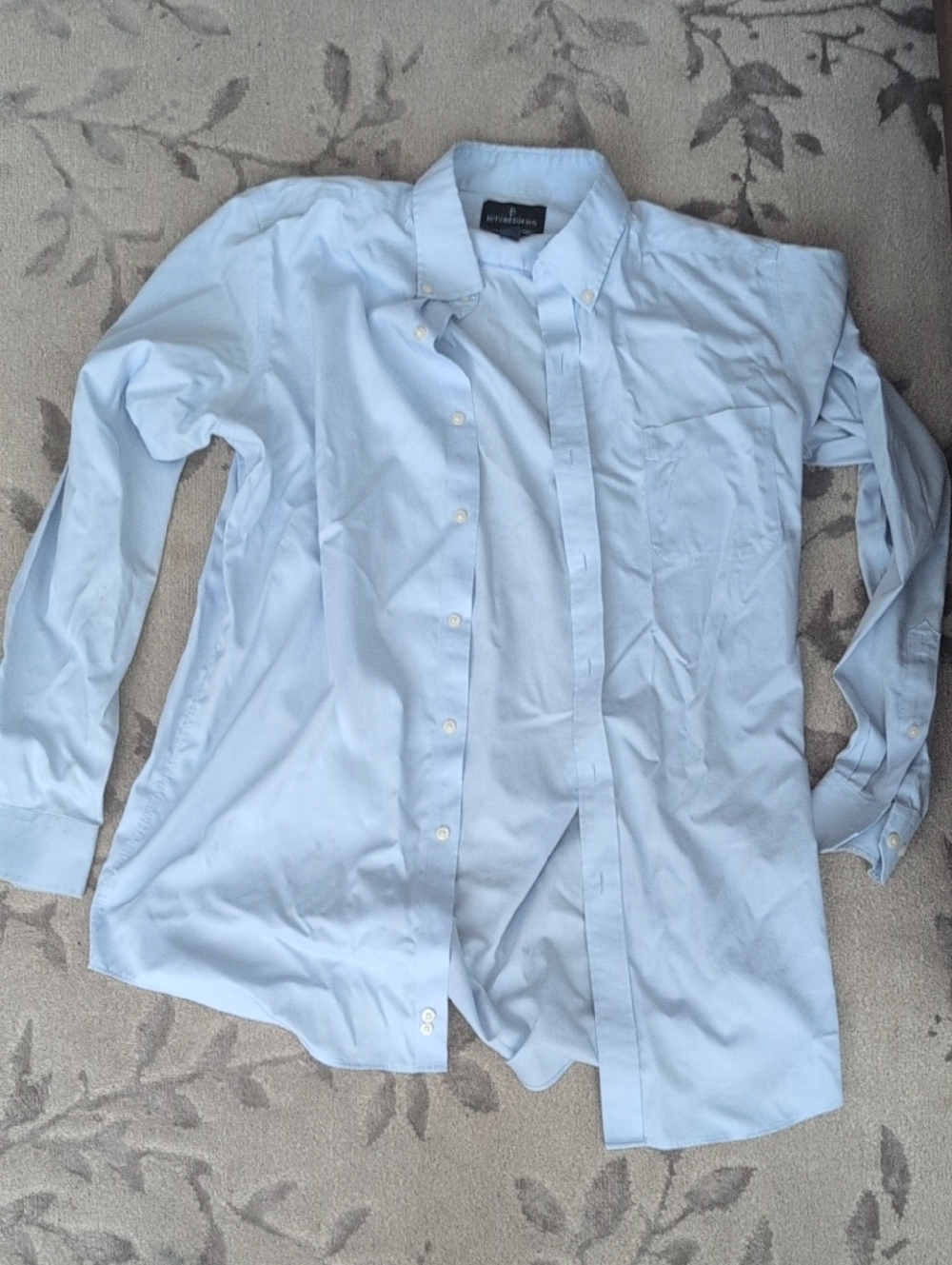 Light Blue Long-Sleeve Button-Down Dress Shirt